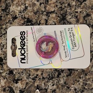 Nuckees Phone Grip & Stand new pink unicorn print W/ Snug hug technology w/stand